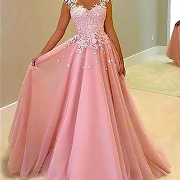 a line wedding dress short sleeve A-Line/Princess Sweetheart Floor-Length Sleeveless Tulle Wedding Dress –  Dessiny main image 0